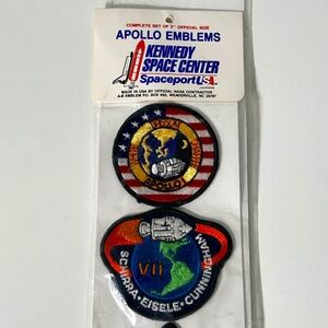 Kennedy Space Center Spaceport USA Apollo Emblems Set of 12 Made In USA (18B)